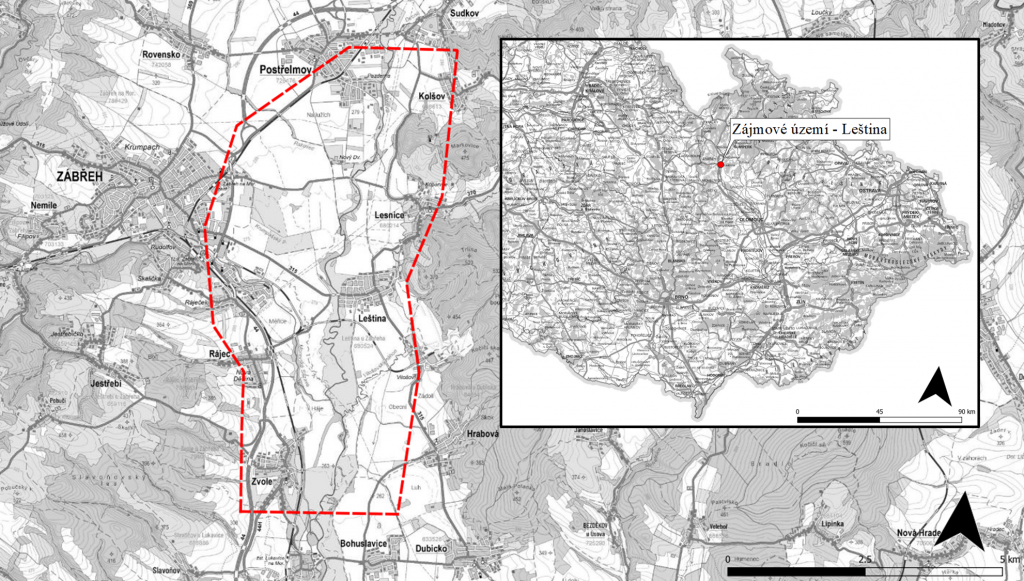 Umístění pilotní lokality v úseku řeky Moravy
